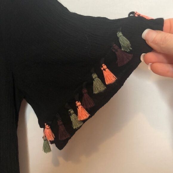 Miami Black Embroidered Tassel Dress. Size… - Picture 4 of 8